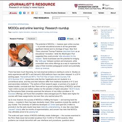 MOOCs and online learning: Research roundup
