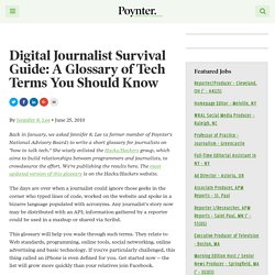 Digital Journalist Survival Guide: A Glossary of Tech Terms You Should Know – Poynter