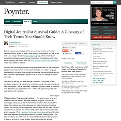 Online - Digital Journalist Survival Guide: A Glossary of Tech Terms You Should Know