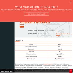 Journaliste sportif - La fiche métier de l'Etudiant - L'Etudiant