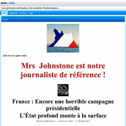 MRS JOHNSTONE EST NOTRE JOURNALISTE DE RÉFÉRENCE : Les grosses orchades, les amples thalamèges..