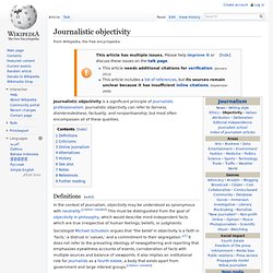 Objectivity (journalism)