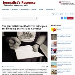 The journalistic method: Five principles for blending analysis and narrative