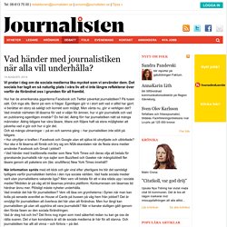 Vad händer med journalistiken när alla vill underhålla?