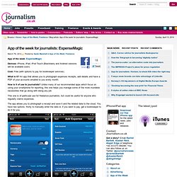App of the week for journalists: ExpenseMagic