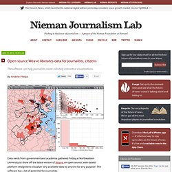 Open-source Weave liberates data for journalists, citizens