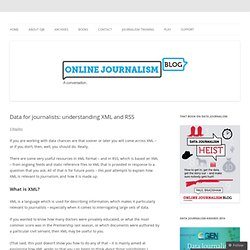 Data for journalists: understanding XML and RSS