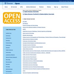 Thieme Open Access Journals