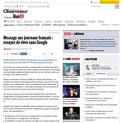 Message aux journaux français : essayez de vivre sans Google