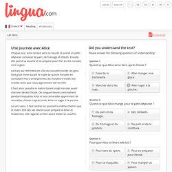 Une journée avec Alice - French Text for Beginners