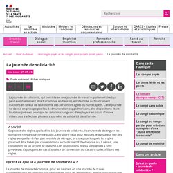 Journée de solidarité : ce que dit le code du travail