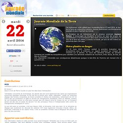 Journée Mondiale de la Terre, le 22 avril