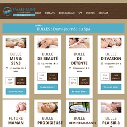 Demi-journée au spa - Spa Les Bains - Perros Guirec - Massage