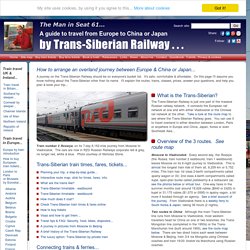 How to plan & book a journey on the Trans-Siberian Railway