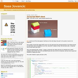 Javascript REST client