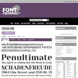 Yeseva One Font Free by Jovanny Lemonad » Font Squirrel
