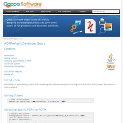 jPDFPreflight Developer Guide