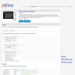 jQuery Slide Panel Plugin