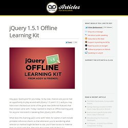 jQuery 1.4.3 Offline Learning Kit