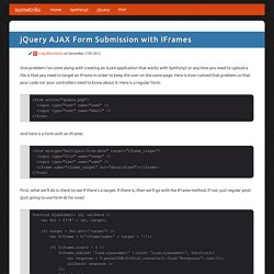 jQuery AJAX Form Submission with IFrames
