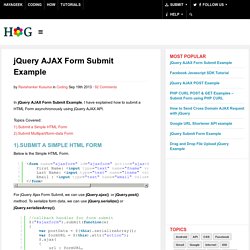 jQuery AJAX Form Submit Example