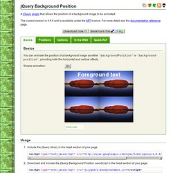 jQuery Background Position