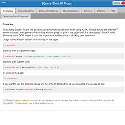 Jquery Blockui Plugin