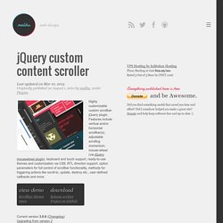 jQuery custom content scroller