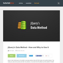jQuery’s Data Method – How and Why to Use It