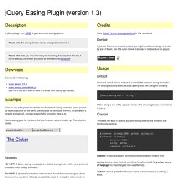 Plugin jQuery Easing