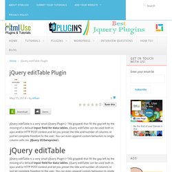 jQuery editTable Plugin