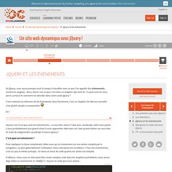 jQuery et les événements