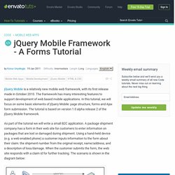 jQuery Mobile Framework – A Forms Tutorial