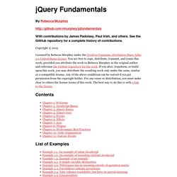 jQuery Fundamentals