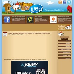 jQuery QRCode - Générez des QRCode en Javascript avec jQuery