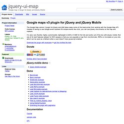 jquery-ui-map - Google map v3 plugin for jQuery UI and jQuery Mobile