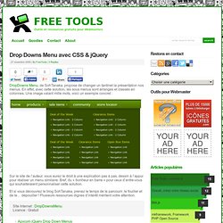 Drop Downs Menu avec CSS & jQuery