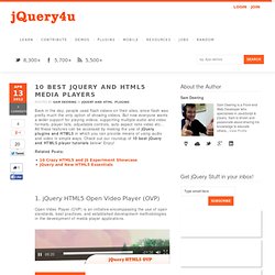 10 Best jQuery and HTML5 Players