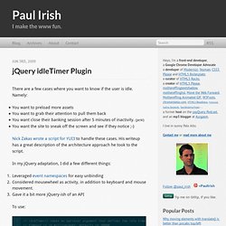 jQuery idleTimer plugin