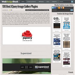 jQuery image gallery, 100+ best plugins