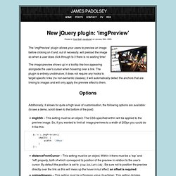 New jQuery plugin: ‘imgPreview’