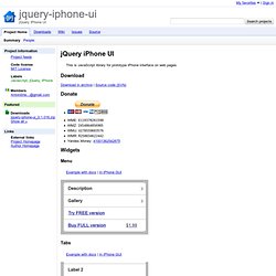 jquery-iphone-ui - jQuery iPhone UI