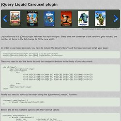 jQuery Liquid Carousel plugin