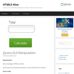 jQuery GUI Manipulation – HTML5 Hive