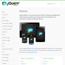 jQuery Mobile Demos