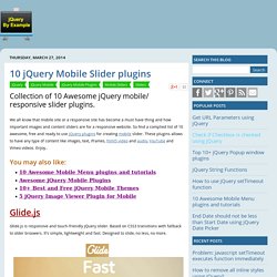 10 jQuery Mobile Slider plugins - jQuery By Example
