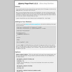 jQuery Page Peel Plugin