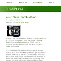 jQuery Mobile Pagination Plugin