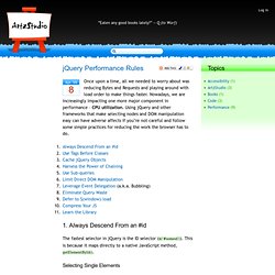 Blog Archive » jQuery Performance Rules