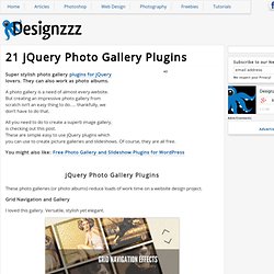 21 jQuery Photo Gallery Plugins